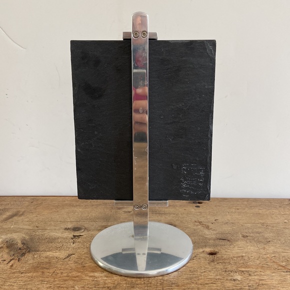 Pottery Barn Slate Chalkboard and Silver Toned Easel - Picture 8 of 9